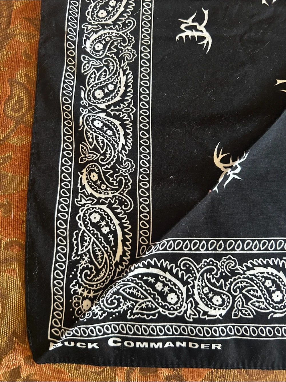Buck Commander Black Paisley Cotton Bandanas - Pack of 8 New Unused